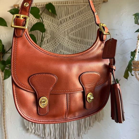 Coach Legacy Amanda Crossbody Bag 19925 Brown Leather Turnlock Tassel Rare - Picture 12 of 13